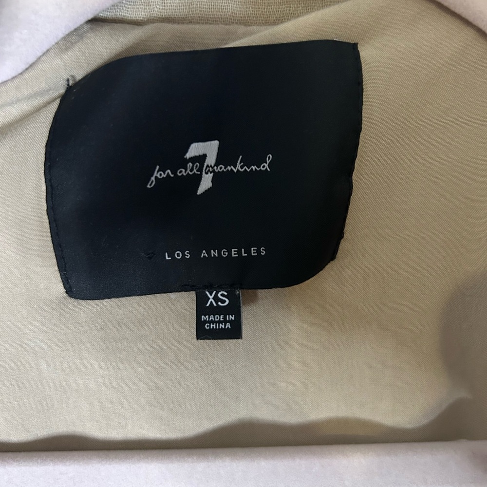 7 For All Mankind Tan Puffer Coat with Quilted Design - Picture 8 of 8